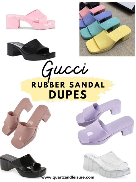 gucci rubber sandal dupes|gucci mules knock off.